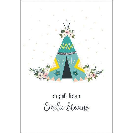 Spring Tee Pee Gift Stickers